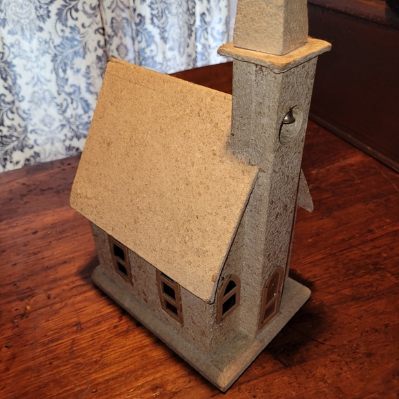 Vintage Light Up Musical Wooden Church - Picture 5 of 9